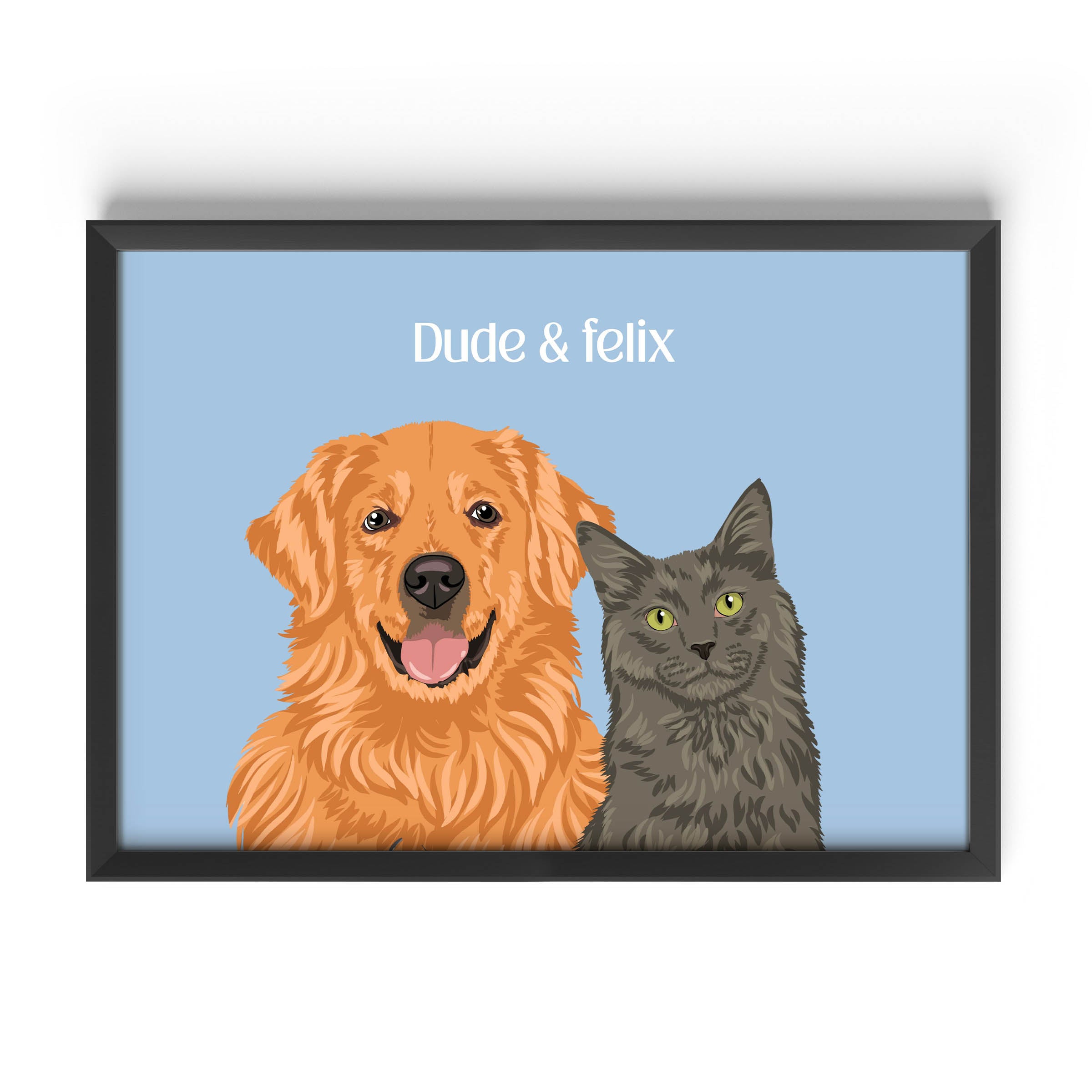 Custom 2 pet portrait