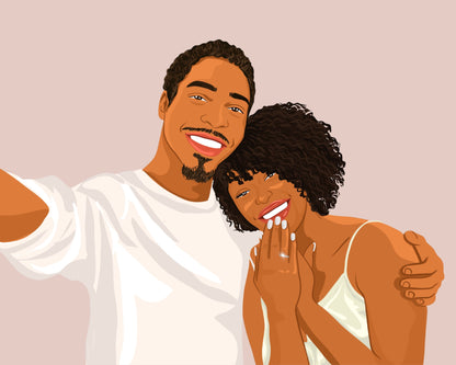 Custom engagement portrait