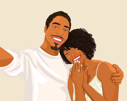 Custom engagement portrait