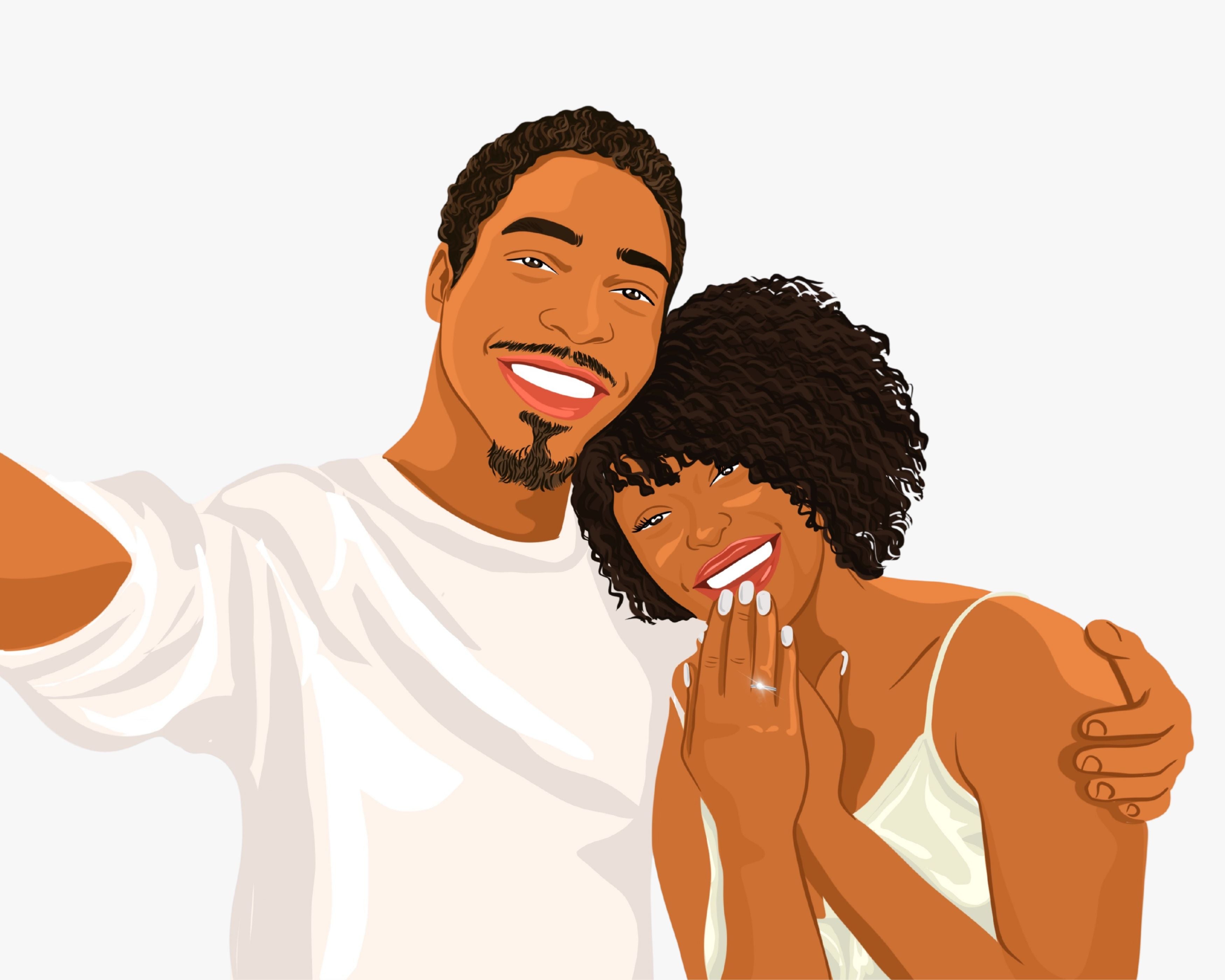 Custom engagement portrait