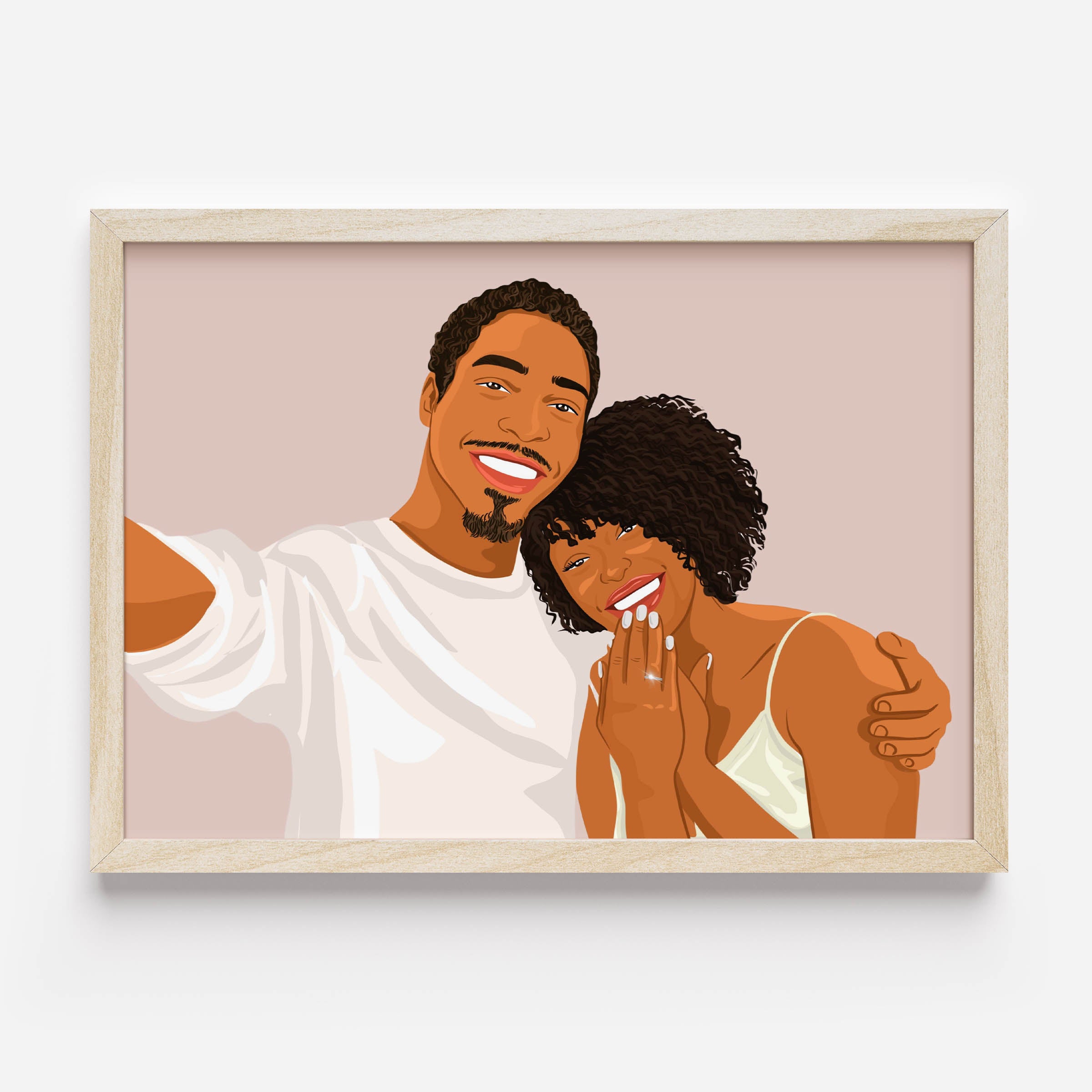 Custom engagement portrait
