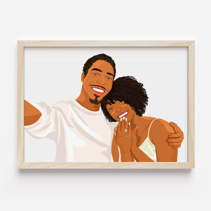Custom engagement portrait