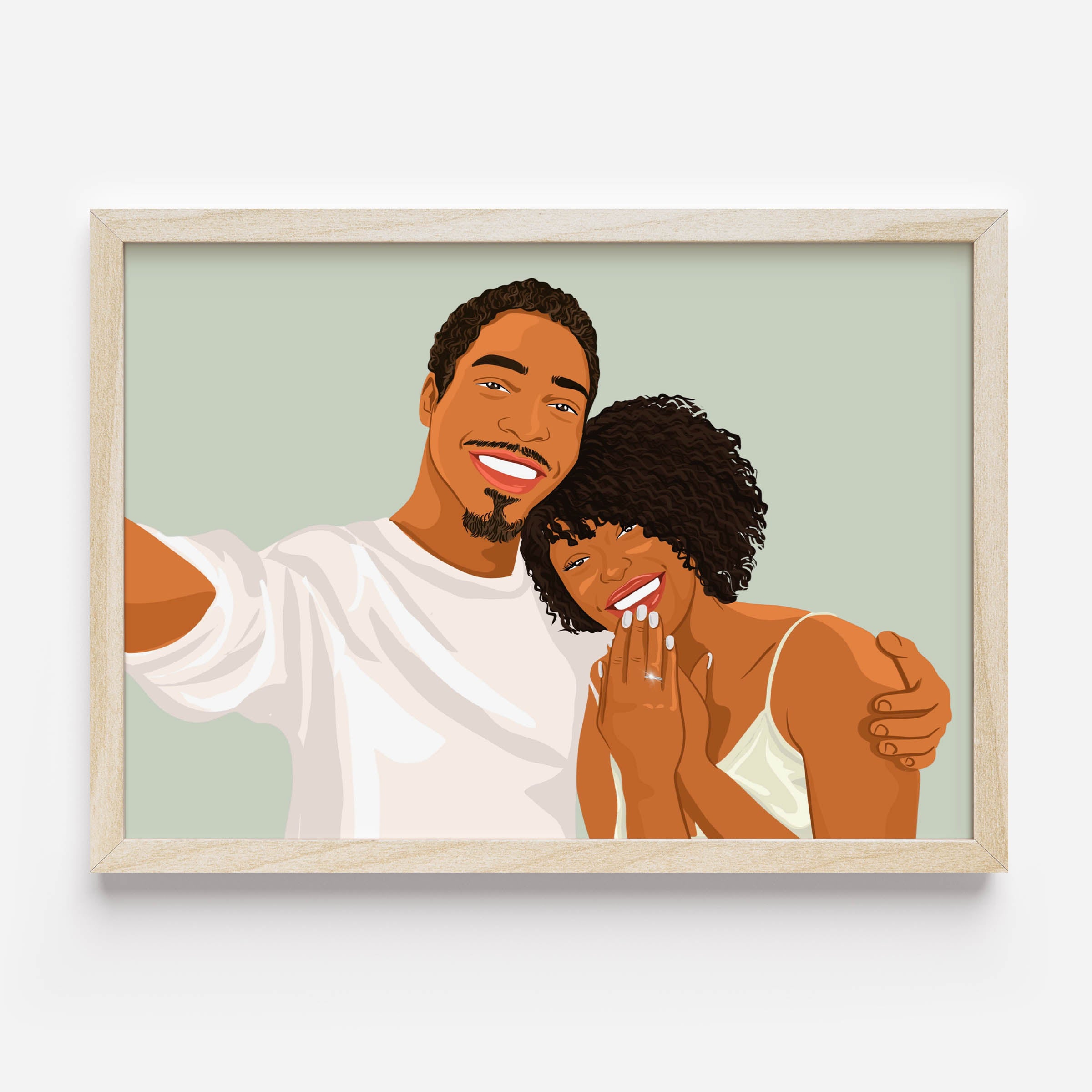 Custom engagement portrait