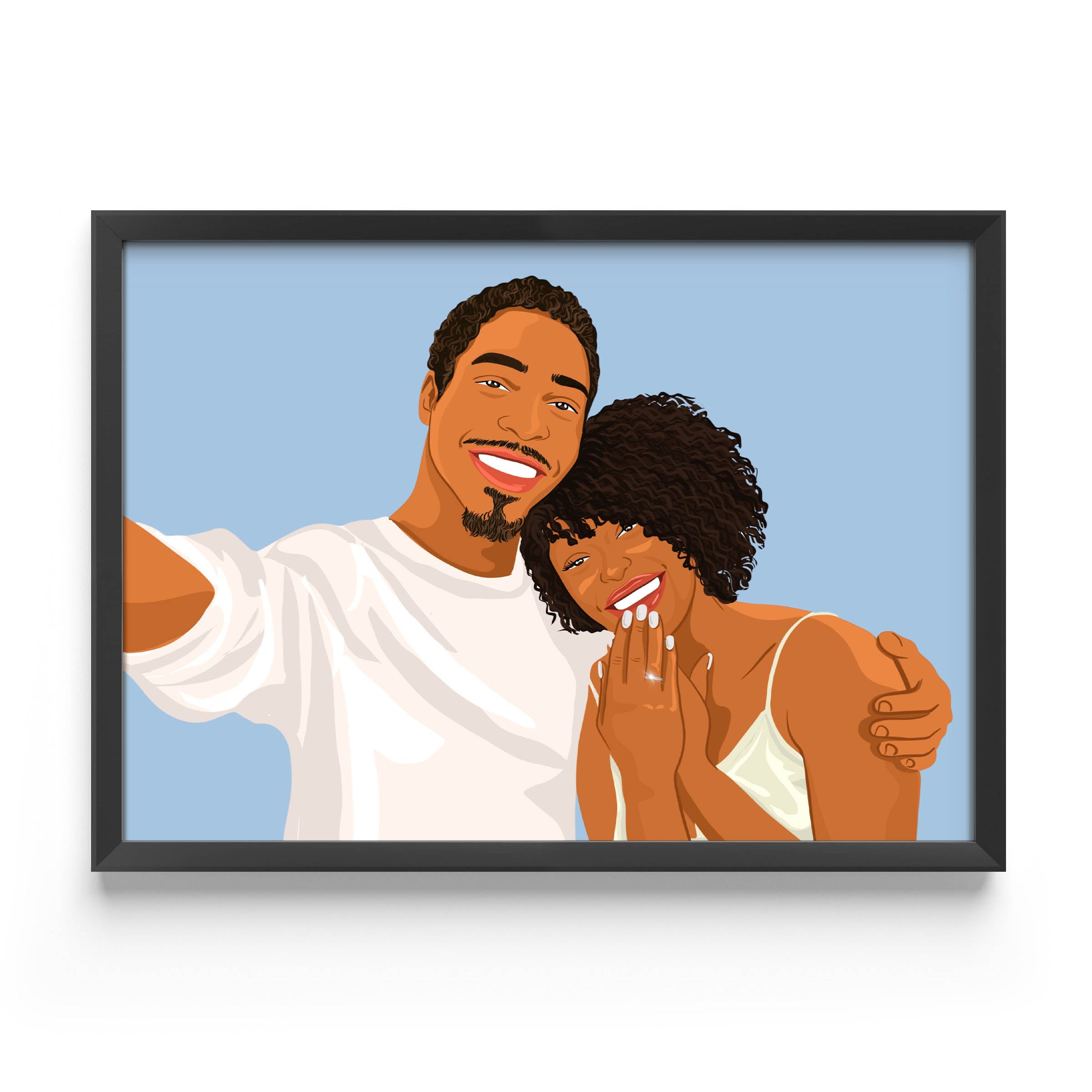 Custom engagement portrait