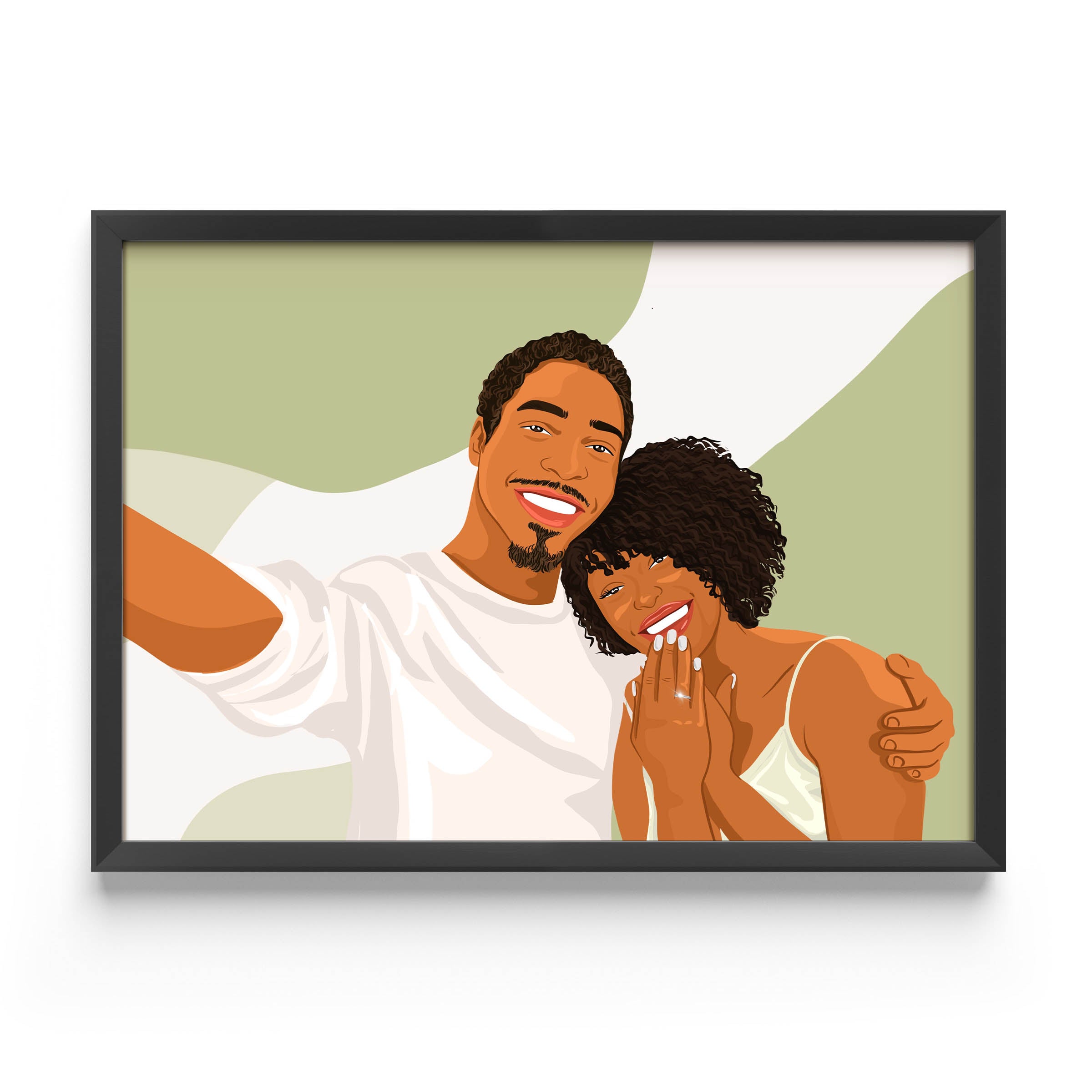Custom engagement portrait
