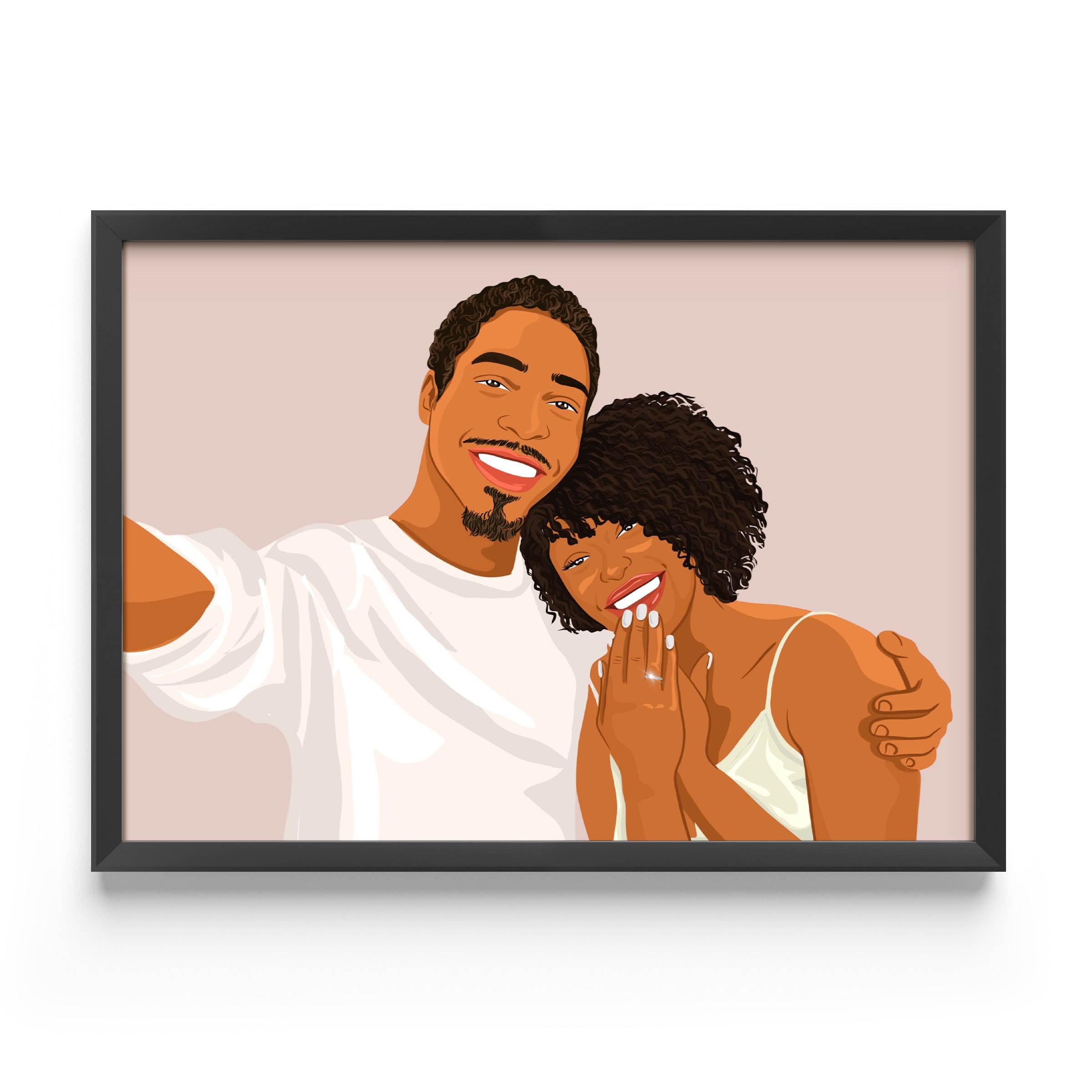 Custom engagement portrait