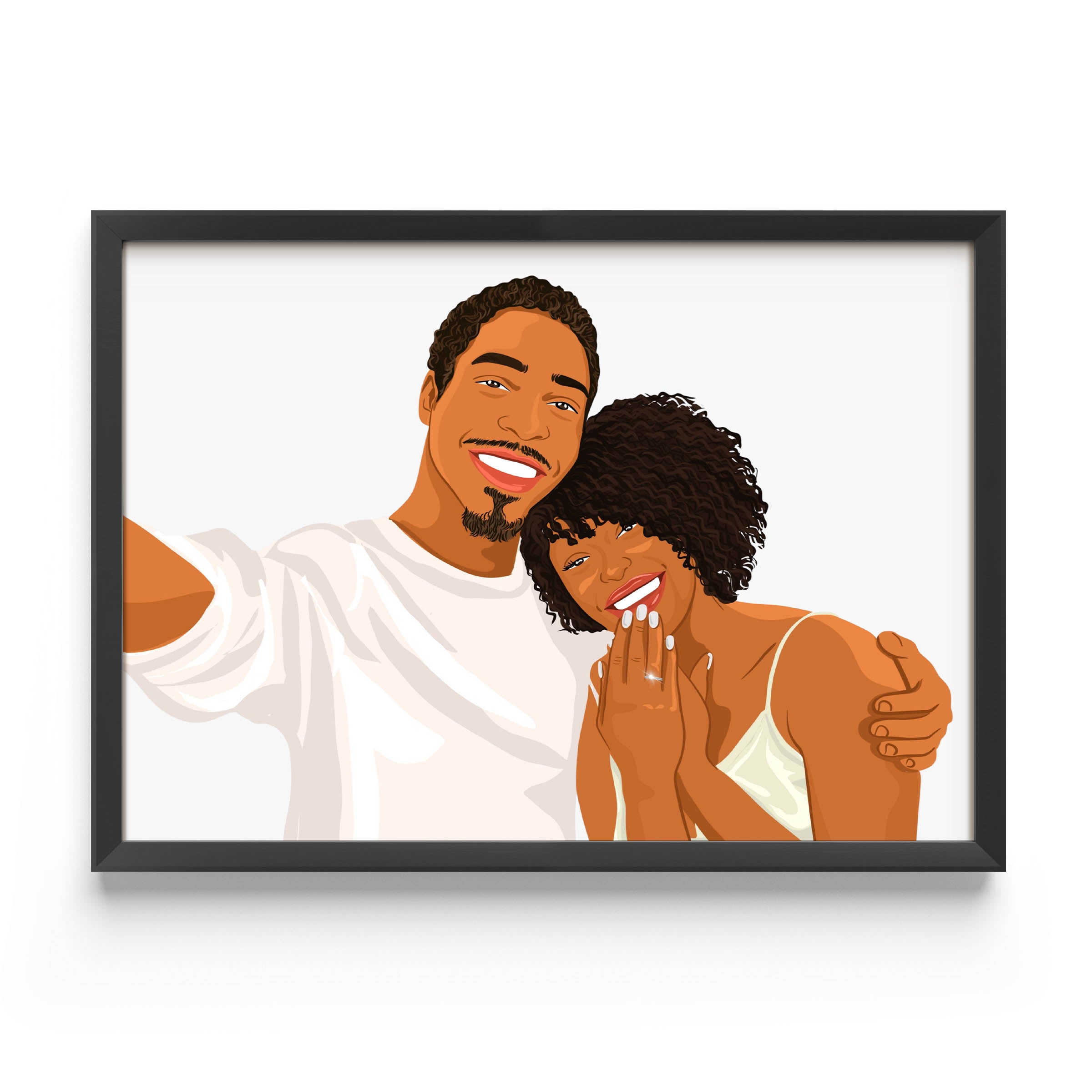 Custom engagement portrait