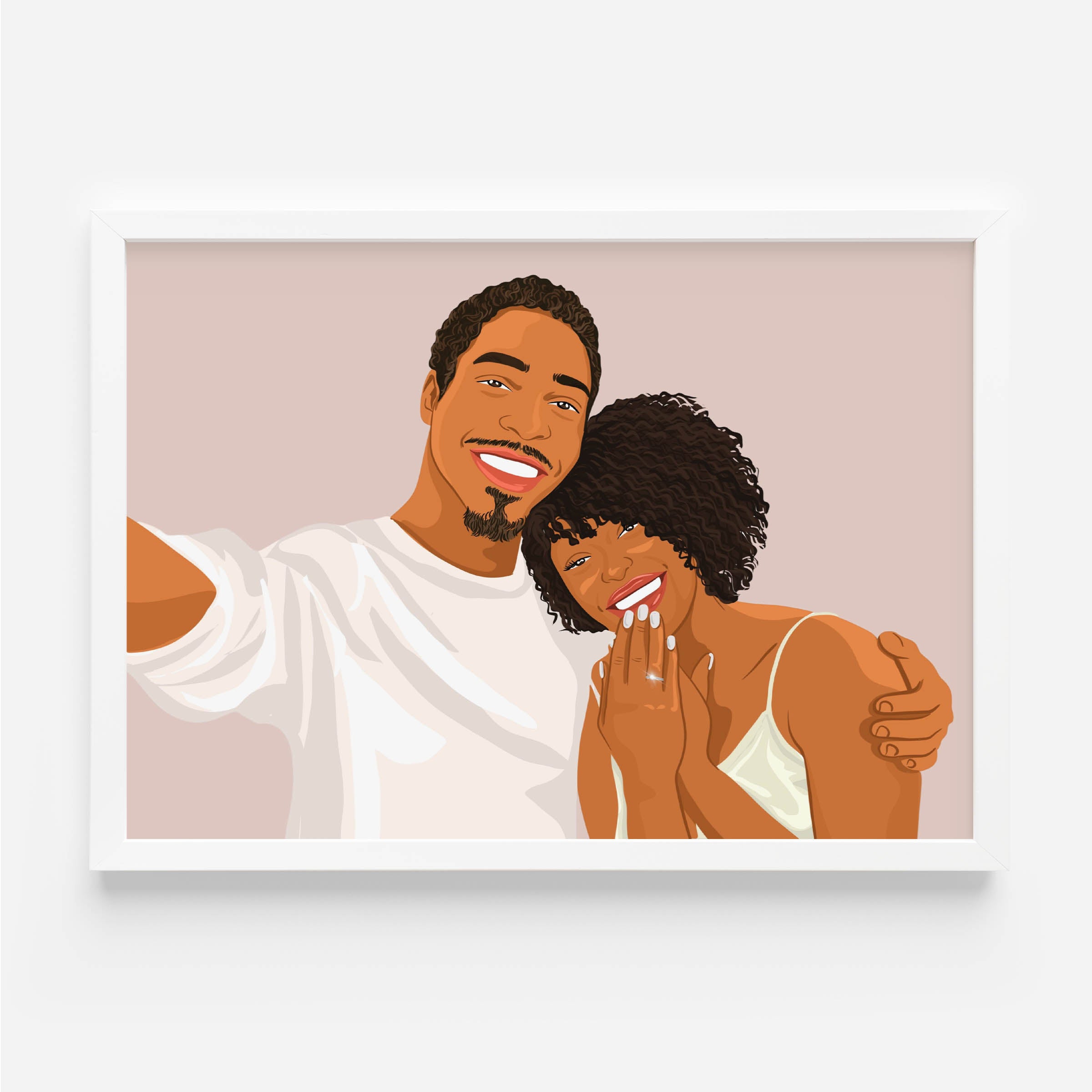 Custom engagement portrait