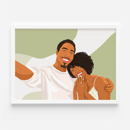 Custom engagement portrait