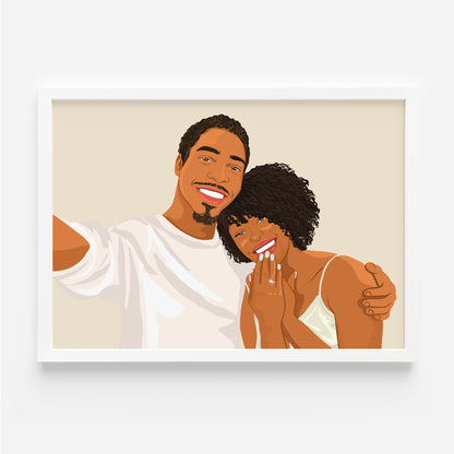 Custom engagement portrait