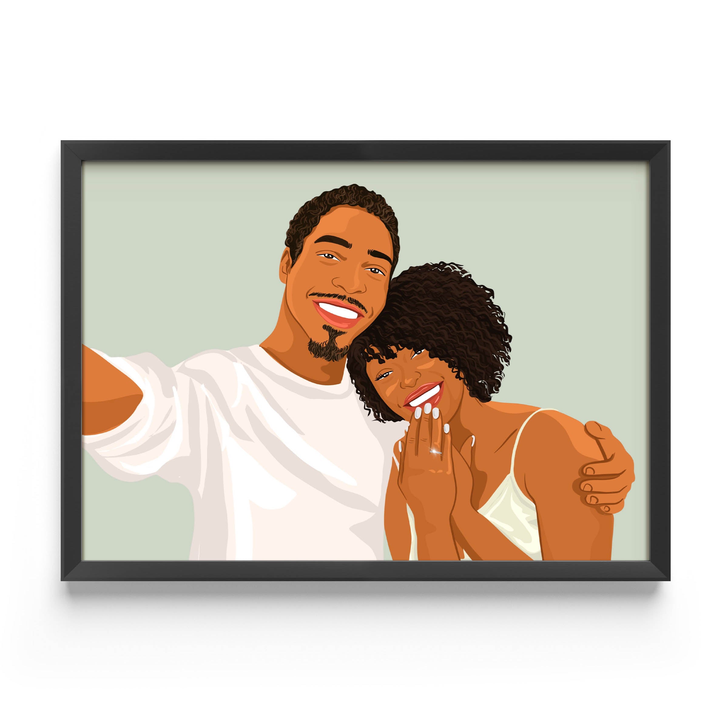 Custom engagement portrait