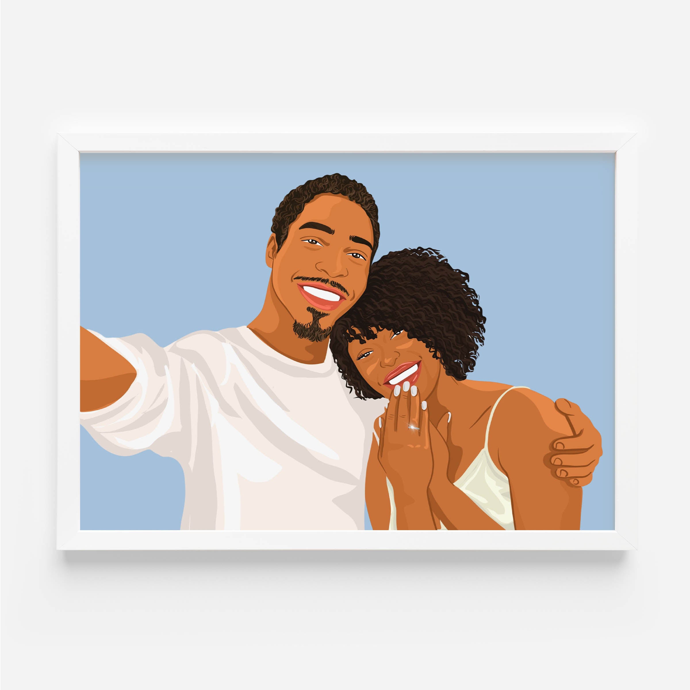 Custom engagement portrait