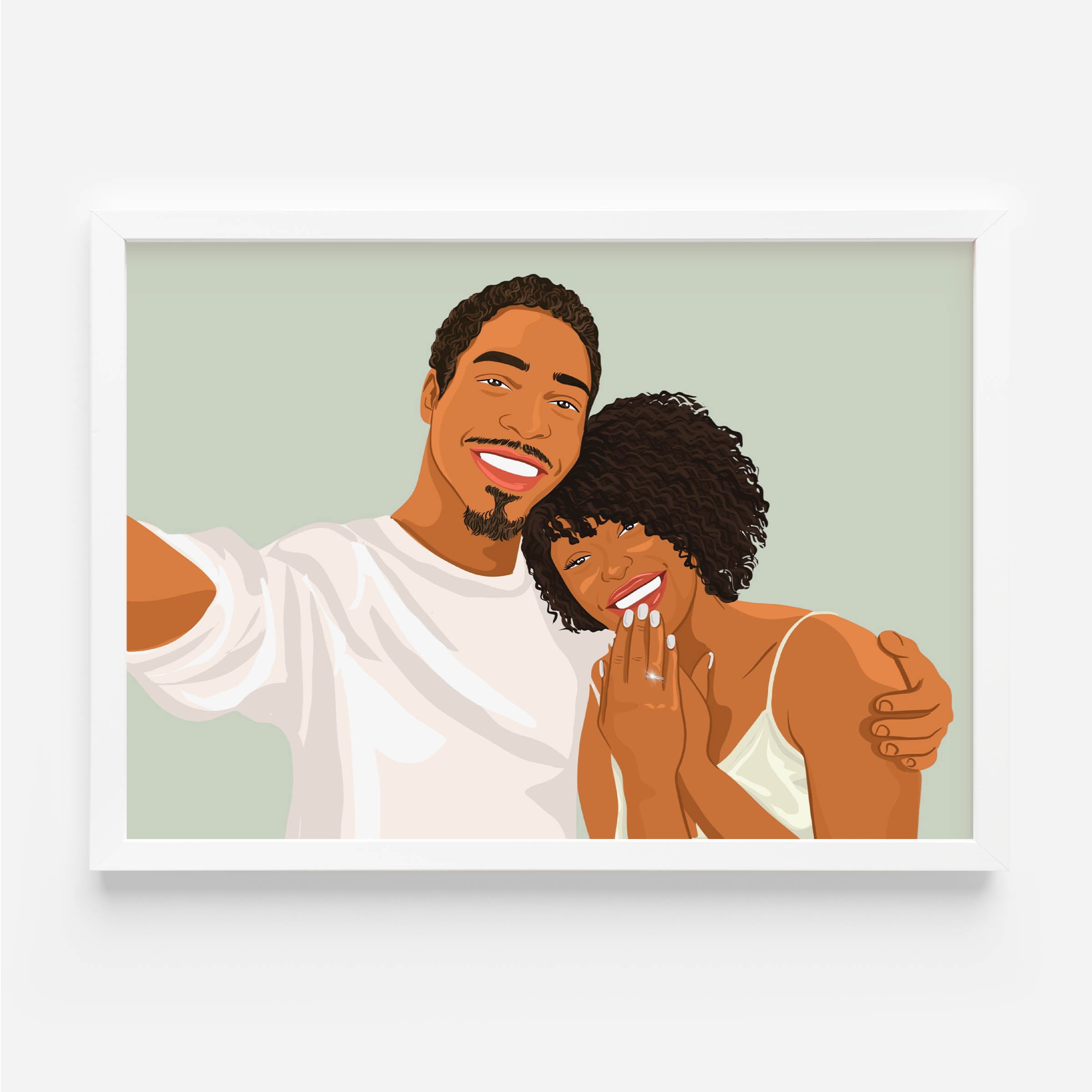 Custom engagement portrait